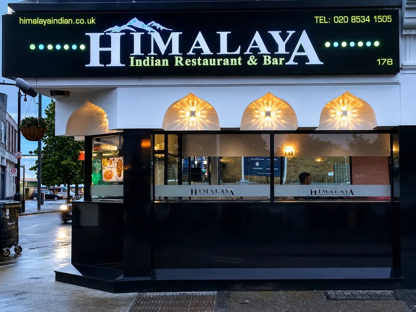 Himalaya Indian Restaurant and Bar storefront at 178 The Grove, Stratford